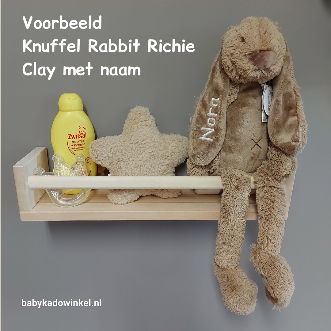 Voorbeeld Knuffel Rabbit Richie Clay met naam Nora