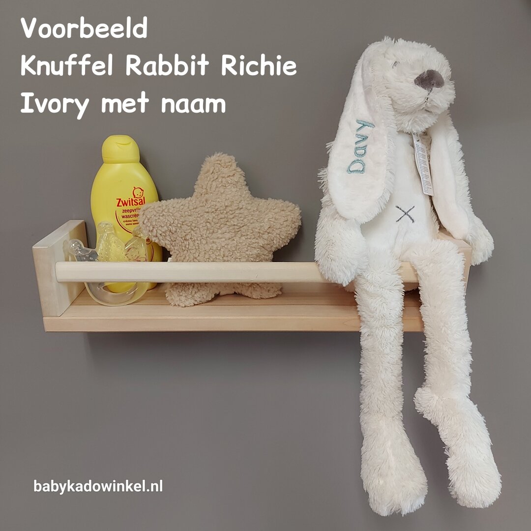 Voorbeeld Knuffel Rabbit Richie Ivory met naam Davy