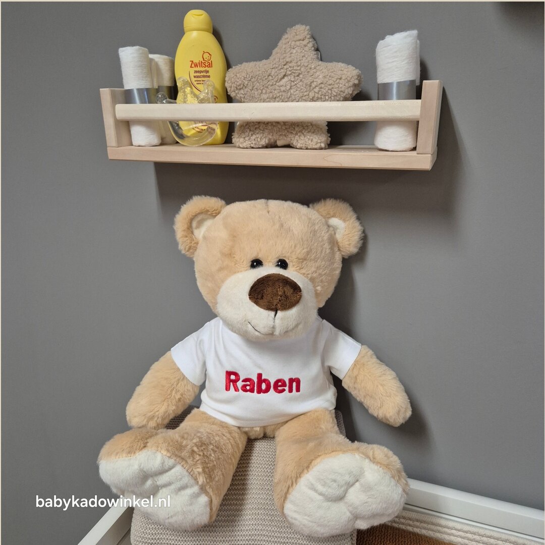 Knuffel Boris Baby Cadeau met logo