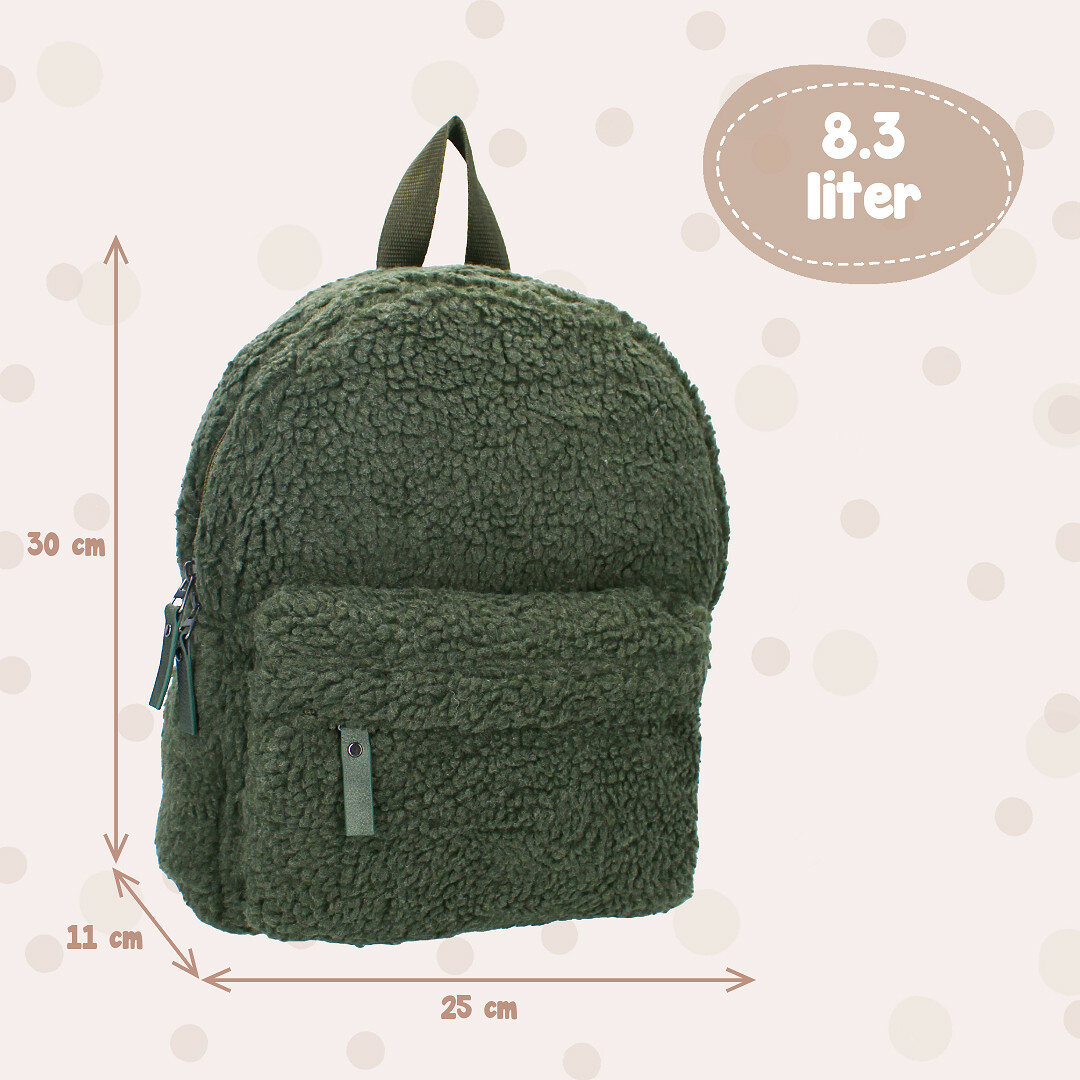 Rugzak Pret Be Soft and Kind Army Green met naam