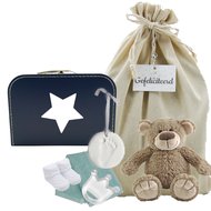 Babykoffertje navy blue zwanger cadeau