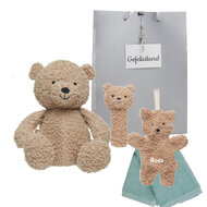 Knuffelset Teddy Bear Biscuit met naam