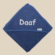 Badcape Silk Blue met naam