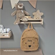 Rugzak Kidzroom Porto Beary Excited Brown met naam